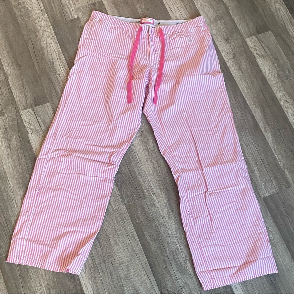 Aerie Pink Striped Pajama Pants
